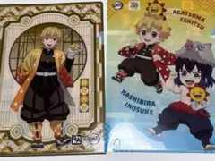 鬼滅の刃 牛角 コジマ コラボ クリアファイル 善逸 伊之助 2点