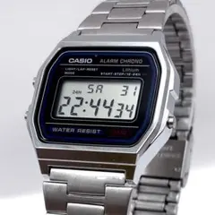 稼働品 カシオ デジタル チープカシオ シルバー クォーツ メンズ 腕時計