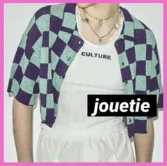 【jouetie】サマーパターンニット　パープル　ジュエティ　カーディガン