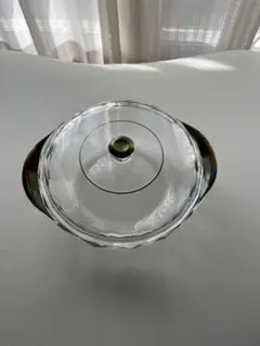 iwaki 金をあしらった素敵なガラス鍋 レンジオーブン対応　キャセロールのサムネイル