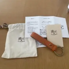 IL BISONTE オレンジレザー キーホルダー