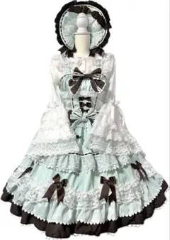 【シュガーガール】シュガーケーキロリィタドレス3点セット ミントグリーン 甘ロリ