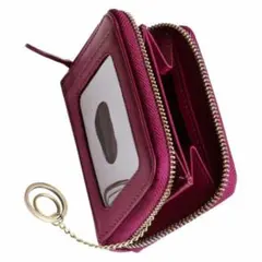 財布 定期入れ パスケース 小銭入れ コインケース ビジネス 本革 ボルドー