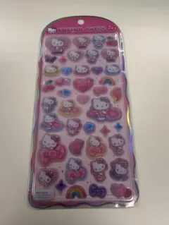 ハローキティ コットンパフィーシール コットンパフィシール サンリオ レオパード