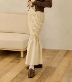 ambre neige /スカート シャーリングマーメイドスカート