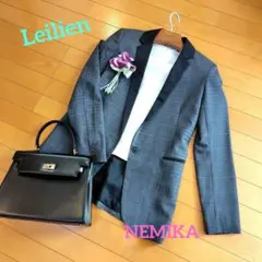 レリアン ネミカ グレー チェック柄 テーラードジャケット1M