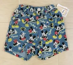 しまむら キッズ リトシー ディズニー ミッキー ミニー デニム ショートパンツ
