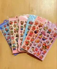 【水シール ぷくぷく】キャラシール 6枚セット