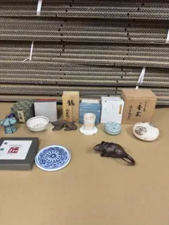 木製 鳥と魚の彫刻 置物7点セート - メルカリ