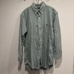 Ralph Lauren Yarmouth グリーンチェック 長袖シャツ