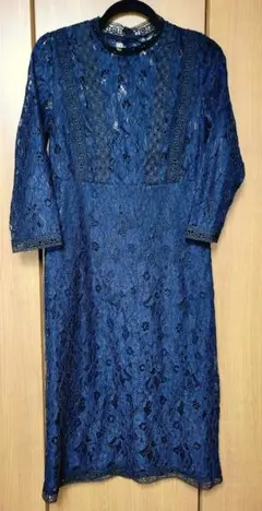 美品 ZARA ツートンレースワンピース　総レース　L