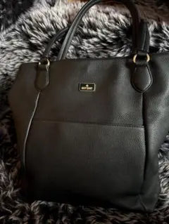 MARY QUANT マリークワント　レザー　トートバッグ　ブラック　A4のサムネイル