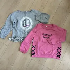 【120cm】女の子 カットソー 2点セット まとめ売り