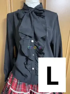 星名桜子　しまむら　リボンタイブラウス　黒