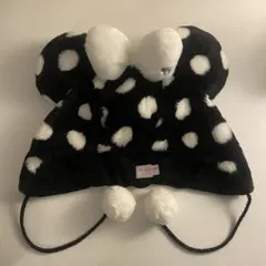 ディズニー ファンキャップ 水玉 黒 +a