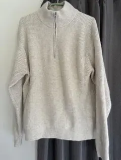 【Ron様専用】UNIQLO スフレヤーンハーフジップセーター 長袖 M