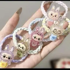 ウサギキャラクター ヘアゴム 5個セット