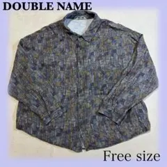 DOUBLE NAME 総柄長袖シャツ レーヨン100% ヴィンテージデザインのサムネイル