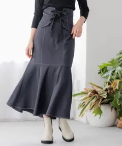 mysty woman コルセットsetマーメイドスカート チャコール