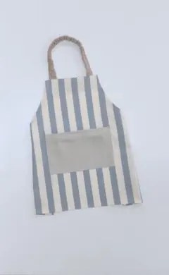 【再販】90〜100センチ☆キッズエプロン(ストライプ)