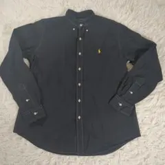ポロラルフローレン　カスタムフィット　L　ノーカラーシャツ　黒