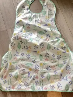 新品未使用最安値介護用ケア医療花柄お食事エプロン