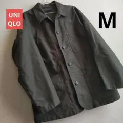 メンズ UNIQLO ミリタリージャケット M オリーブグリーン カーキ色