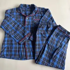 青と黒のチェック柄パジャマ 140cm