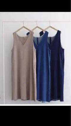 サマンサモスモス前後着ツイルジャンパースカート