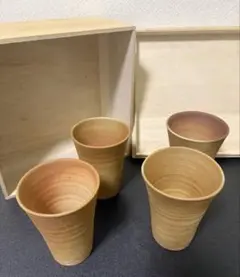 陶器製湯飲み 4個セット グラデーション