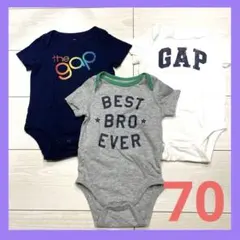 ベビーロンパースGAPロンパース3点セット70cm 6ヶ月〜12ヶ月