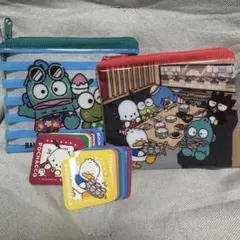 はぴだんぶい　ポーチ　ステッカー シール 4セット　スシロー