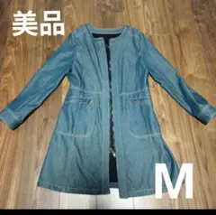 本日値下げ！　デニム 　ノーカラージャケット　Мサイズ
