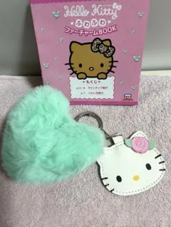 ハローキティ ふわふわファーチャーム　パステルローズ