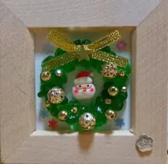 【JYキラキラ様おまとめ】きらきらクリスマスリース＊シーグラスアート