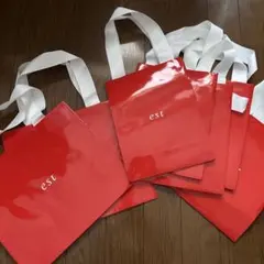 赤いショッパー袋 est セット