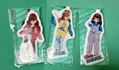 リカちゃん　くじ　ダイカットキーチェーン　3点