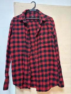UNIQLO 赤黒チェック Lサイズ　ネルシャツ
