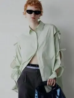 Ameri VINTAGE 2WAY RIBBON SLEEVE shirtのサムネイル