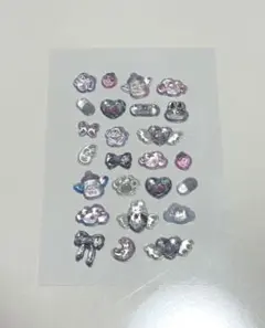 ボンボンドロップシールおすそわけ しろくろボンボン 両面剥離クリアシート シール