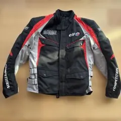 elf COMPETITION バイクジャケット 黒・赤・銀のサムネイル