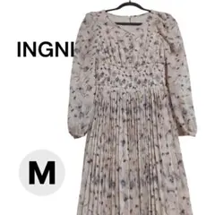 ✨美品✨INGNI✨花柄 Vネック プリーツワンピース Mサイズ