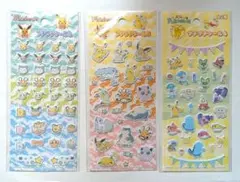 ポケモン　プチプチシール　 新品　3Ａ 3B 4Ａ Pokemon　シール