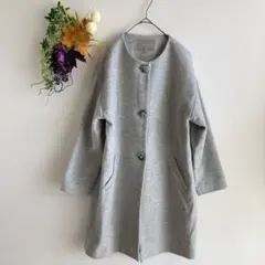 【ユナイテッドアローズ】チェスターコート 日本製　グレーサイズ【36】ウール混