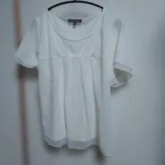 専用　ローラアシュレイ　ホワイト 半袖 シフォンカットソー Mのサムネイル
