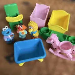 セサミストリート　人形（3体付き）おもちゃセット