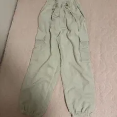 ベージュ コーデュロイ カーゴパンツ