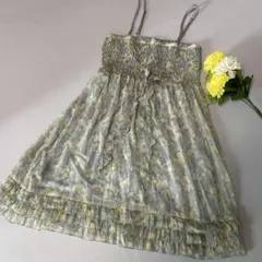 アクシーズファム♥︎︎花柄キャミソール 青緑色