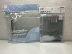 3穴バインダー B7 クリア、L判用リフィル 　ダイソー　セリア　シール帳⑨