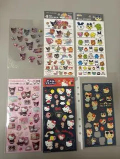 日焼けキティ　うるちゅる　サンリオ　たまごっち　デニムシール　ギャルシール